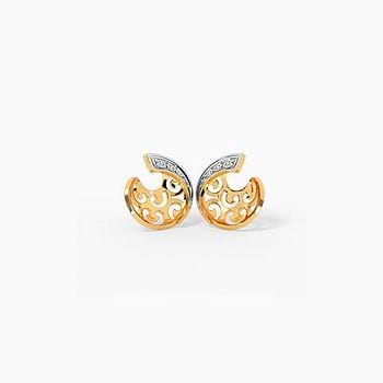 Shimmering Flowerburst Diamond Stud Earrings