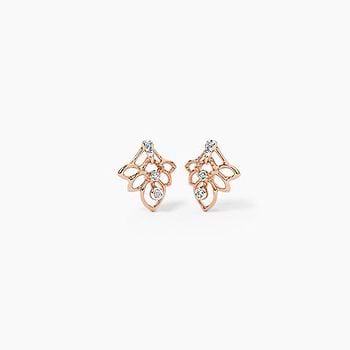Vintage Flora Diamond Stud Earrings