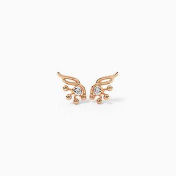 Iris Glimmer Diamond Stud Earrings