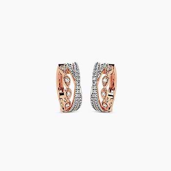 Two Line Marquise Classy Hoops