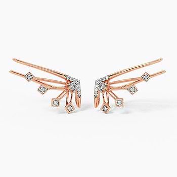 Elegant Edge Diamond Earcuffs