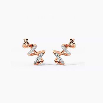 Shimmering Swirl Diamond Earcuffs