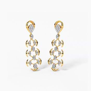 Glacial Elegance Diamond Drop Earrings