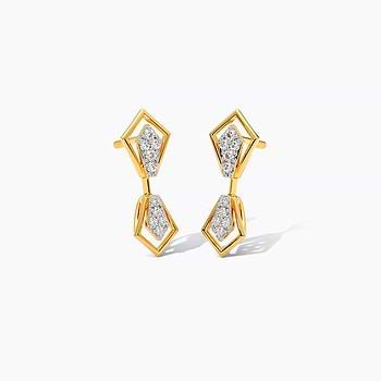 Shimmering Aurora Diamond Drop Earrings
