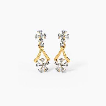Celeste Flora Diamond Drop Earrings