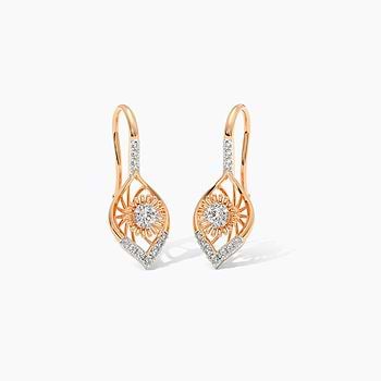 Striking Flow Diamond Drop Earrings