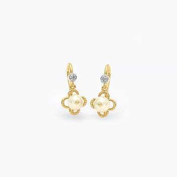 Ivy Clover Gemstone Drop Earrings