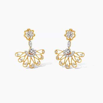 Gleam Garnish Diamond Drop Earrings