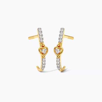 Shakha Diamond Hoop Earrings