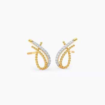 Knotty Diamond Stud Earrings