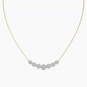 Astute Cluster Diamond Necklace