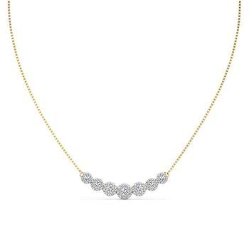 Astute Cluster Diamond Necklace