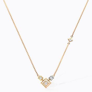 Erin Square Diamond Necklace