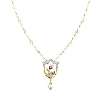 Blooming In Tulip Gemstone Necklace