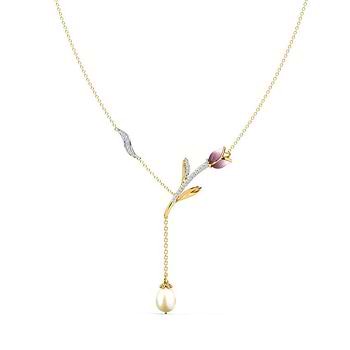 Dangling Tulip Diamond Necklace