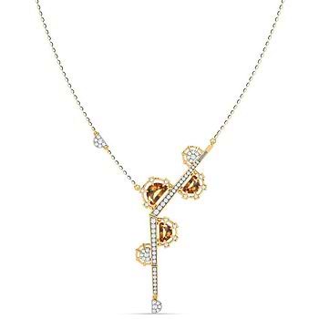 Sunlight Streaks Gemstone Lariat Necklace