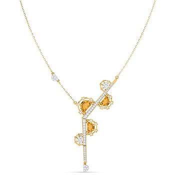 Sunlight Streaks Gemstone Lariat Necklace