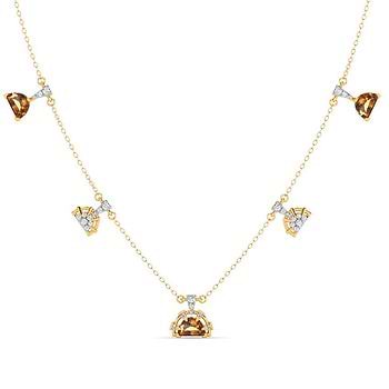 Dawn Blaze Gemstone Station Necklace