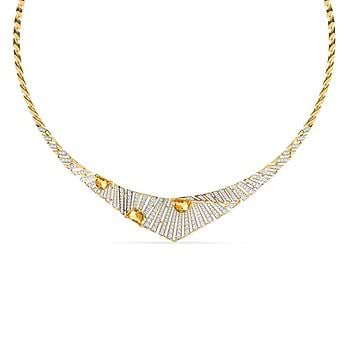 Golden Bleams Gemstone Necklace
