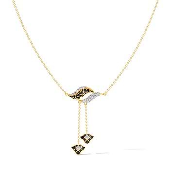 Midnight Relic Diamond Lariat Necklace