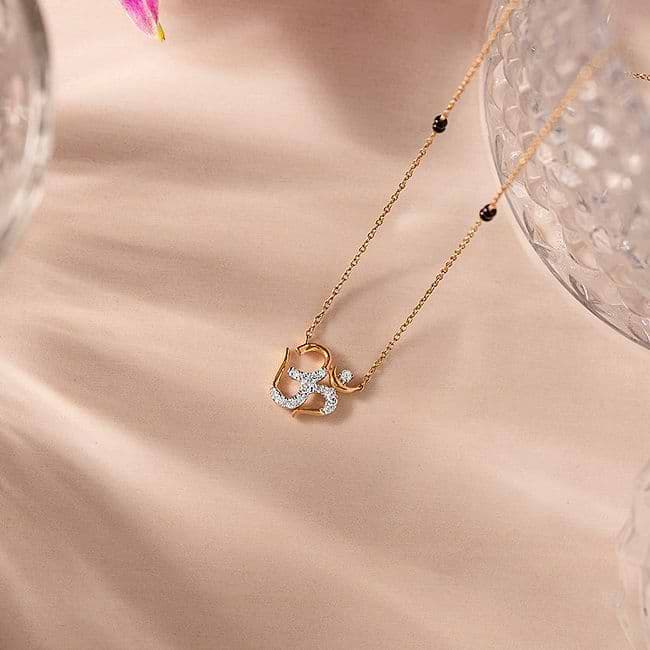 Om Diamond Mangalsutra Necklace Trending Design| CaratLane