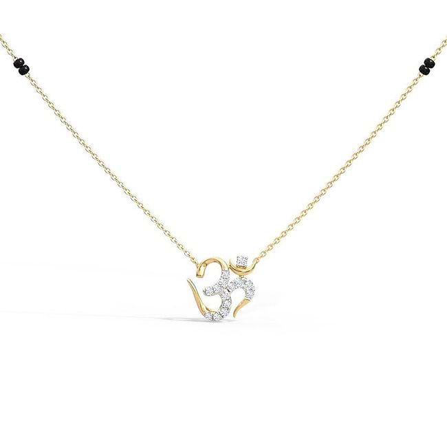 Om Diamond Mangalsutra Necklace Trending Design CaratLane