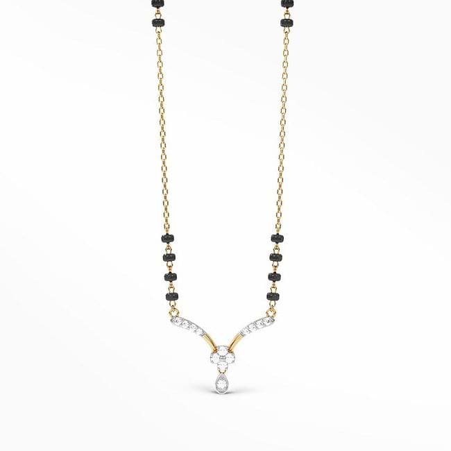 Mangalsutra with less black beads hot sale