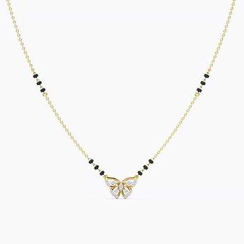 Zina Butterfly Diamond Mangalsutra 