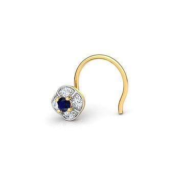 Kinjal Bloom Gemstone Nose Pin