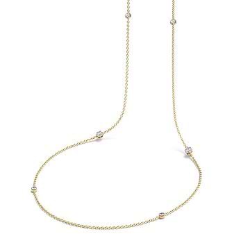 Cluster Fine Line Diamond Necklace