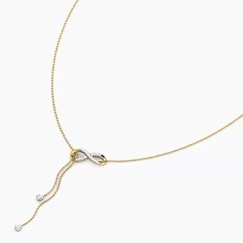 Infinity Love Lariat Diamond Necklace