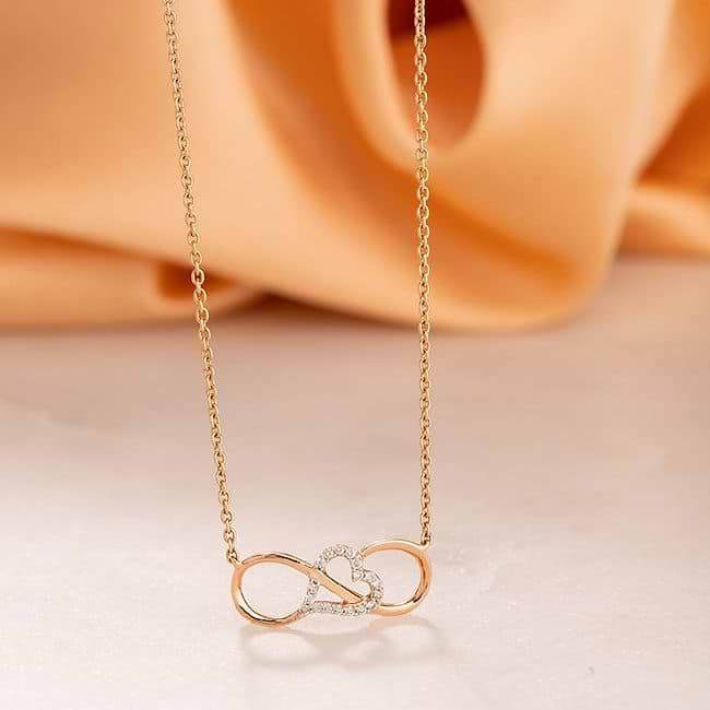 Shop Boundless Love Infinity Diamond Necklace Online - CaratLane US