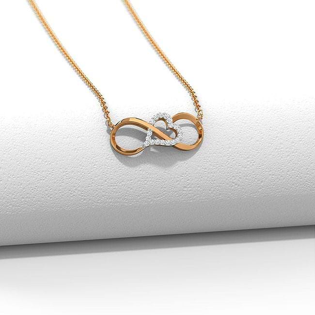 Shop Boundless Love Infinity Diamond Necklace Online - CaratLane US