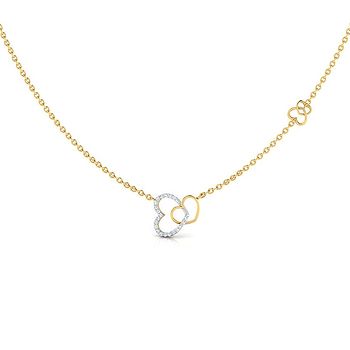 Interlinked Hearts Diamond Necklace