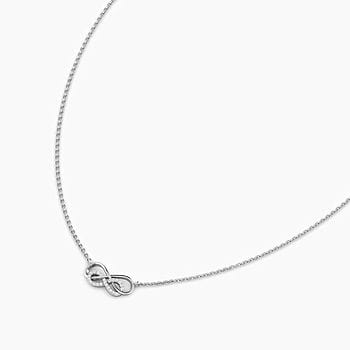 Intertwined Infinity Diamond Necklace