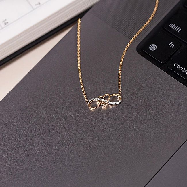 Never Ending Love Infinity Diamond Necklace