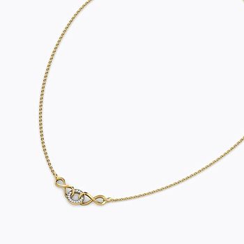 Interlinked Love Infinity Diamond Necklace