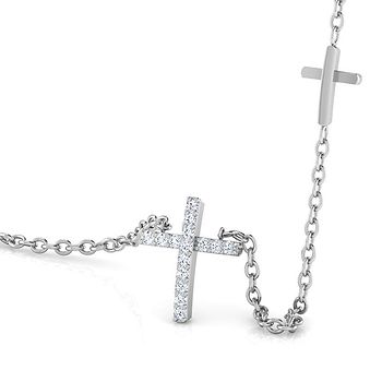 Cross of Jesus Diamond Necklace
