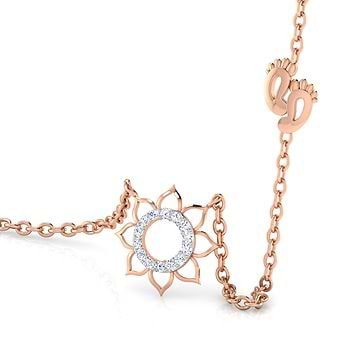 Lakshmi Lotus Diamond Necklace