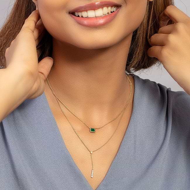 Shop Octa Tassel Multi Layer Gemstone Necklace Online