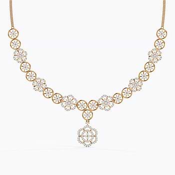 Begonia Floweret Diamond Necklace