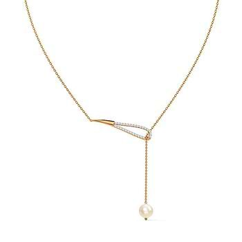 Loop Lariat Pearl Necklace