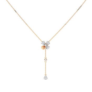 Floral Lariat Diamond Necklace