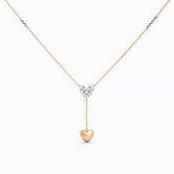 Hearts Diamond Lariat Necklace