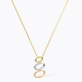 Audrey Oval Diamond Necklace For Women