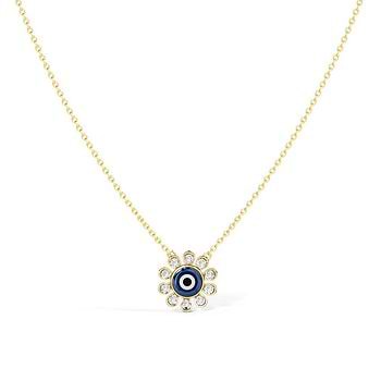 Glow Evil Eye Gemstone Necklace For Women