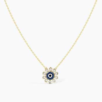Glow Evil Eye Gemstone Necklace