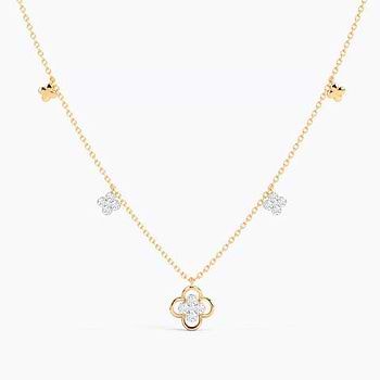Baroque Clover Diamond Necklace