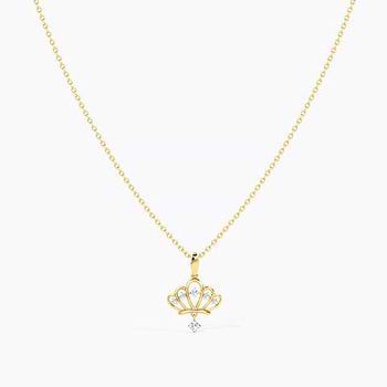 Vintage Crown Diamond Necklace