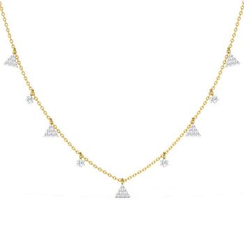 Triad Sway Fine Line Diamond Necklace